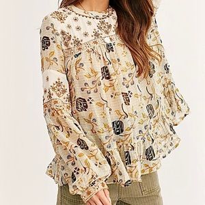 EXC • Free People Stroll Through the Meadow Blouse •